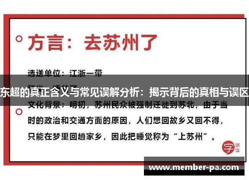 东超的真正含义与常见误解分析：揭示背后的真相与误区