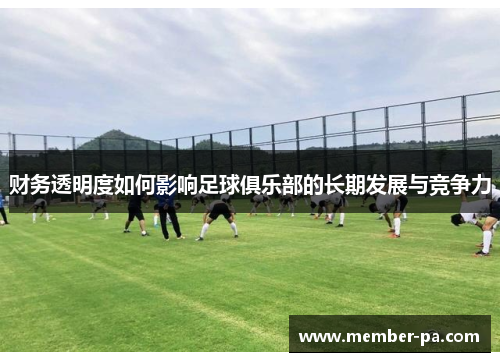 财务透明度如何影响足球俱乐部的长期发展与竞争力
